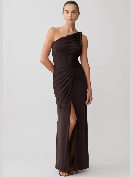 Twisted One Shoulder Maxi Dress